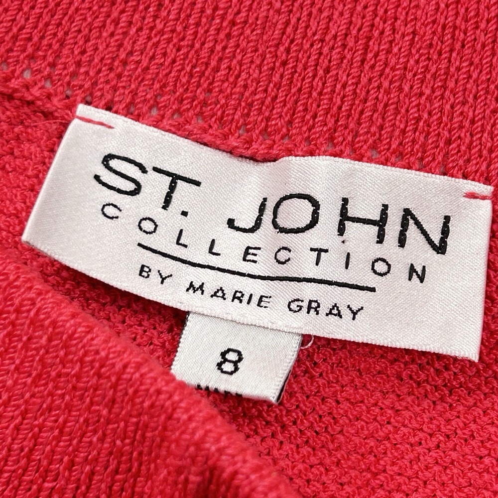 St. John 2 Piece Skirt and Top Outfit Sz S-8 Vintage Pink Skirt - Picture 7 of 7